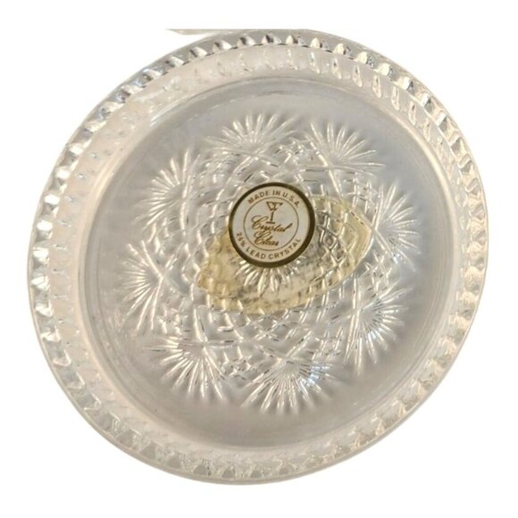 Set Of 4 Crystal Clear Industries Essex Pattern 24% Lead Crystal Coasters Made I - Picture 2 of 7
